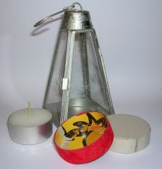 Lantern and supplies